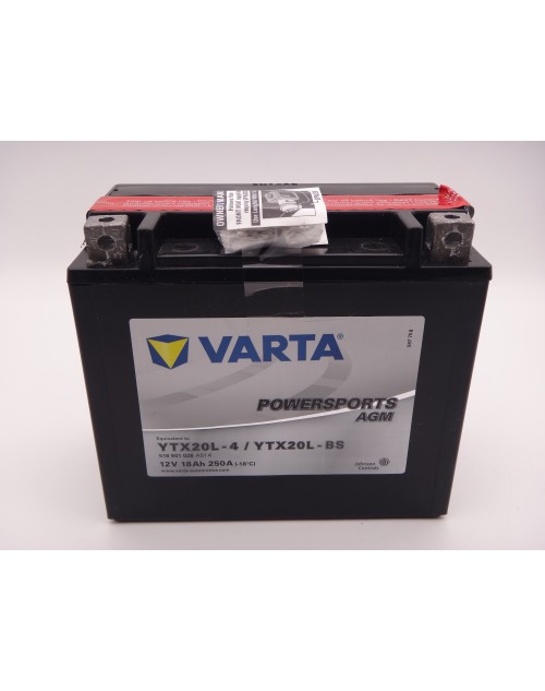 Varta YTX20L-BS baterie moto, YTX20L-4 atv 12V 18Ah 250A, PowerSports AGM 518901026A514 